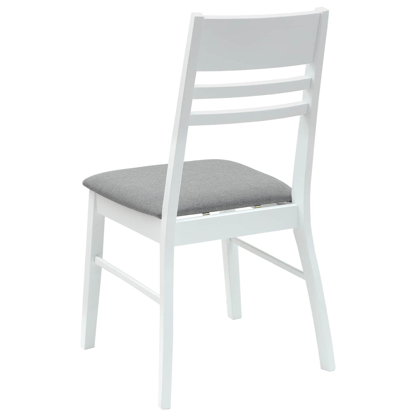 Sedie da pranzo 2 pz Legno di gomma solido Bianco