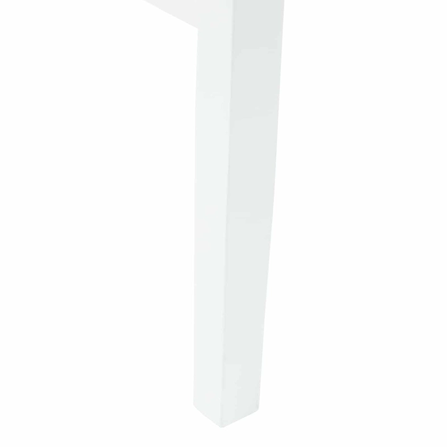 Sedie da pranzo 2 pz Legno di gomma solido Bianco