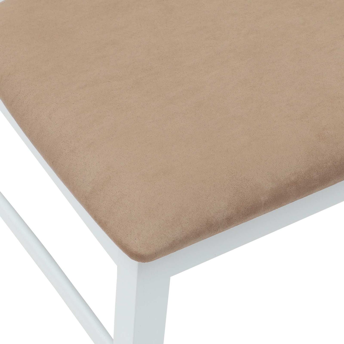 Sedie da pranzo 2 pz Legno di gomma solido Bianco