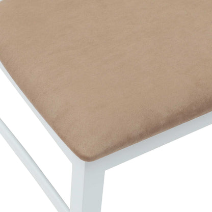 Sedie da pranzo 2 pz Legno di gomma solido Bianco