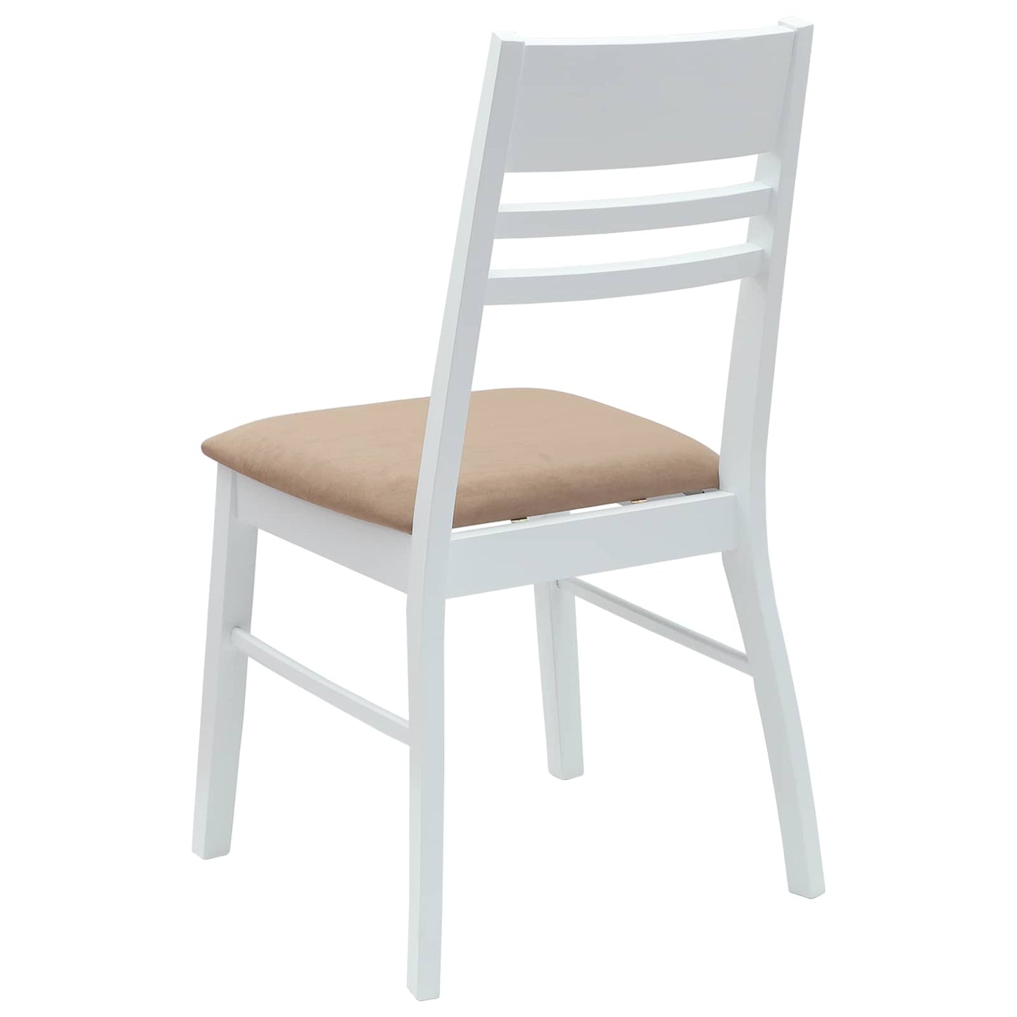 Sedie da pranzo 2 pz Legno di gomma solido Bianco