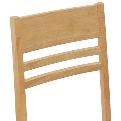 Sedie da pranzo 2 pz Legno di gomma solido Naturale
