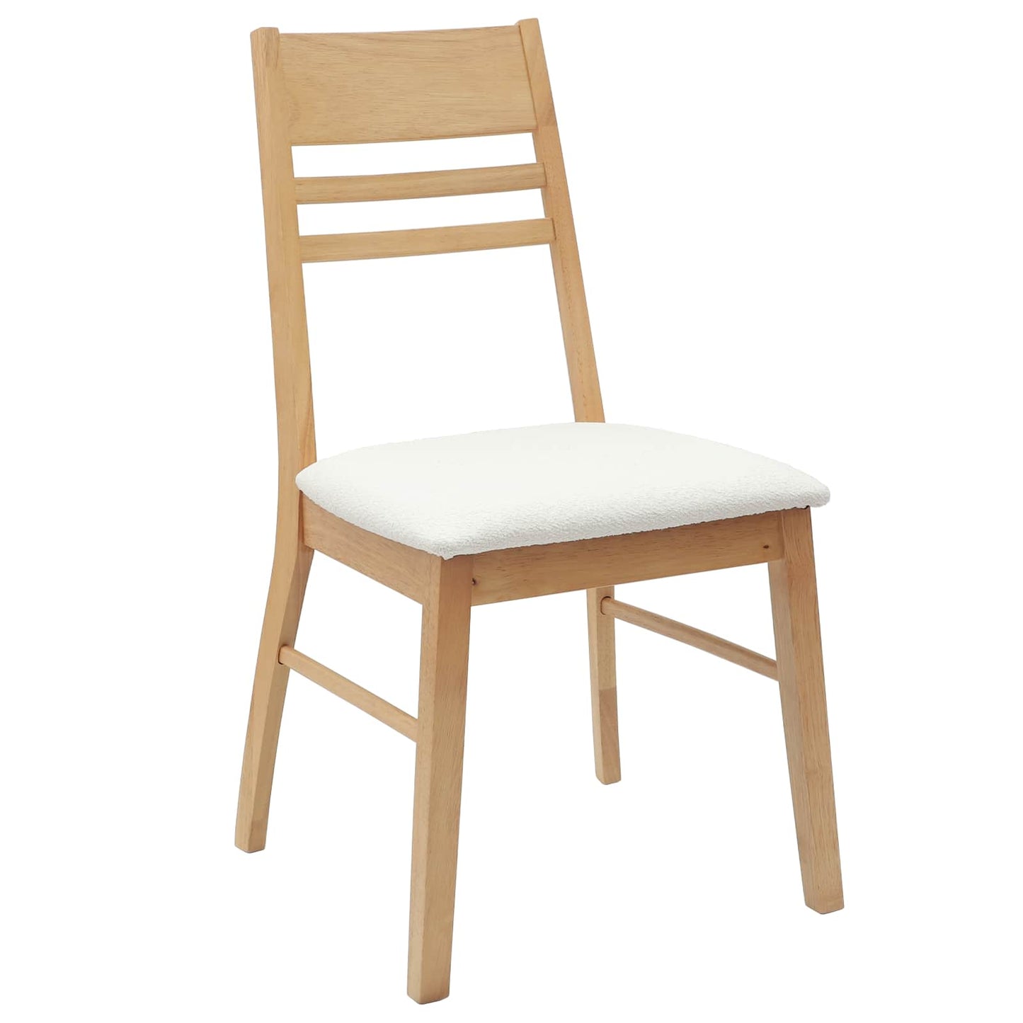 Sedie da pranzo 2 pz Legno di gomma solido Naturale