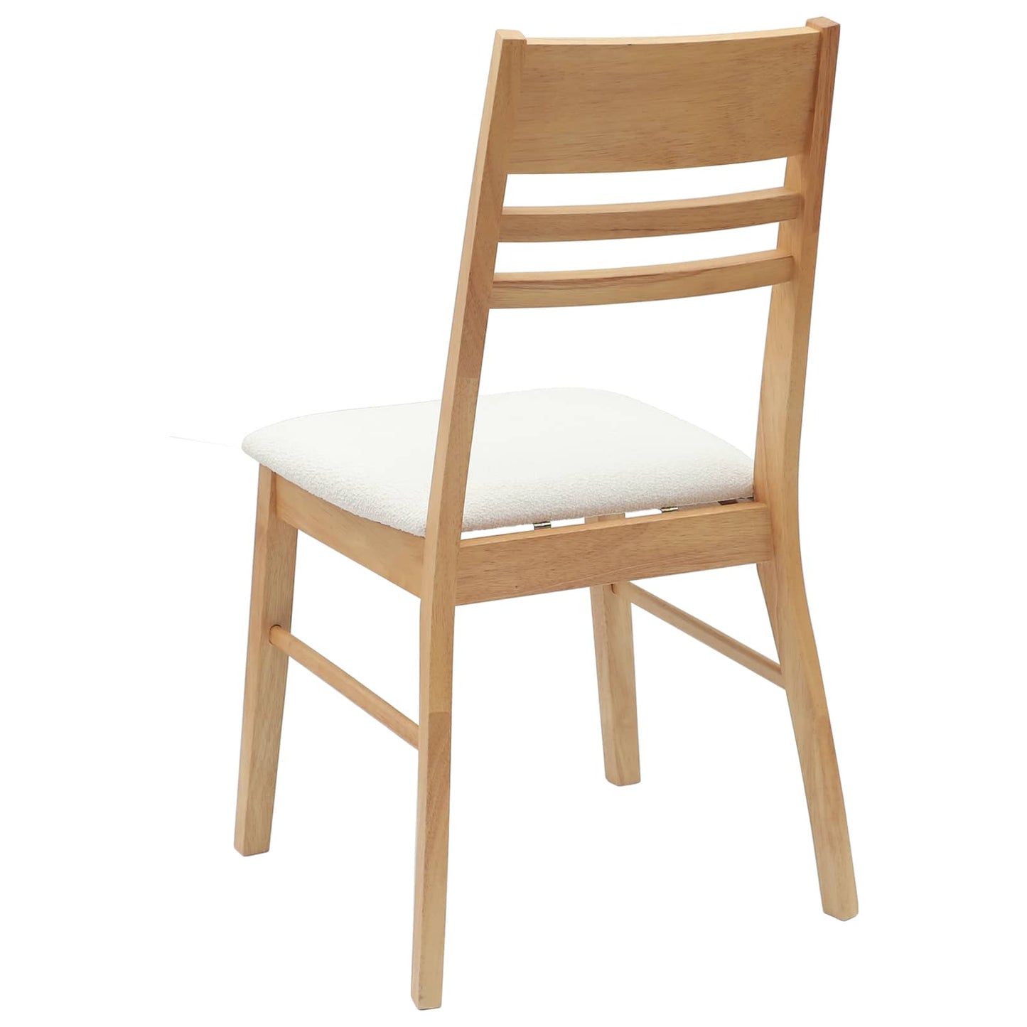 Sedie da pranzo 2 pz Legno di gomma solido Naturale
