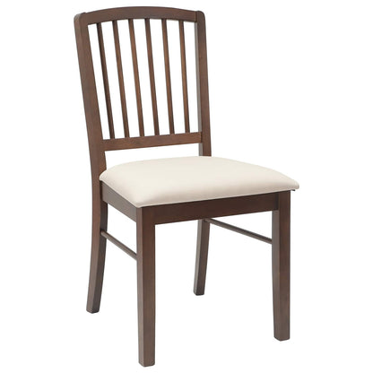 Sedie da pranzo 2 pz Legno di gomma solido Marrone Chiaro