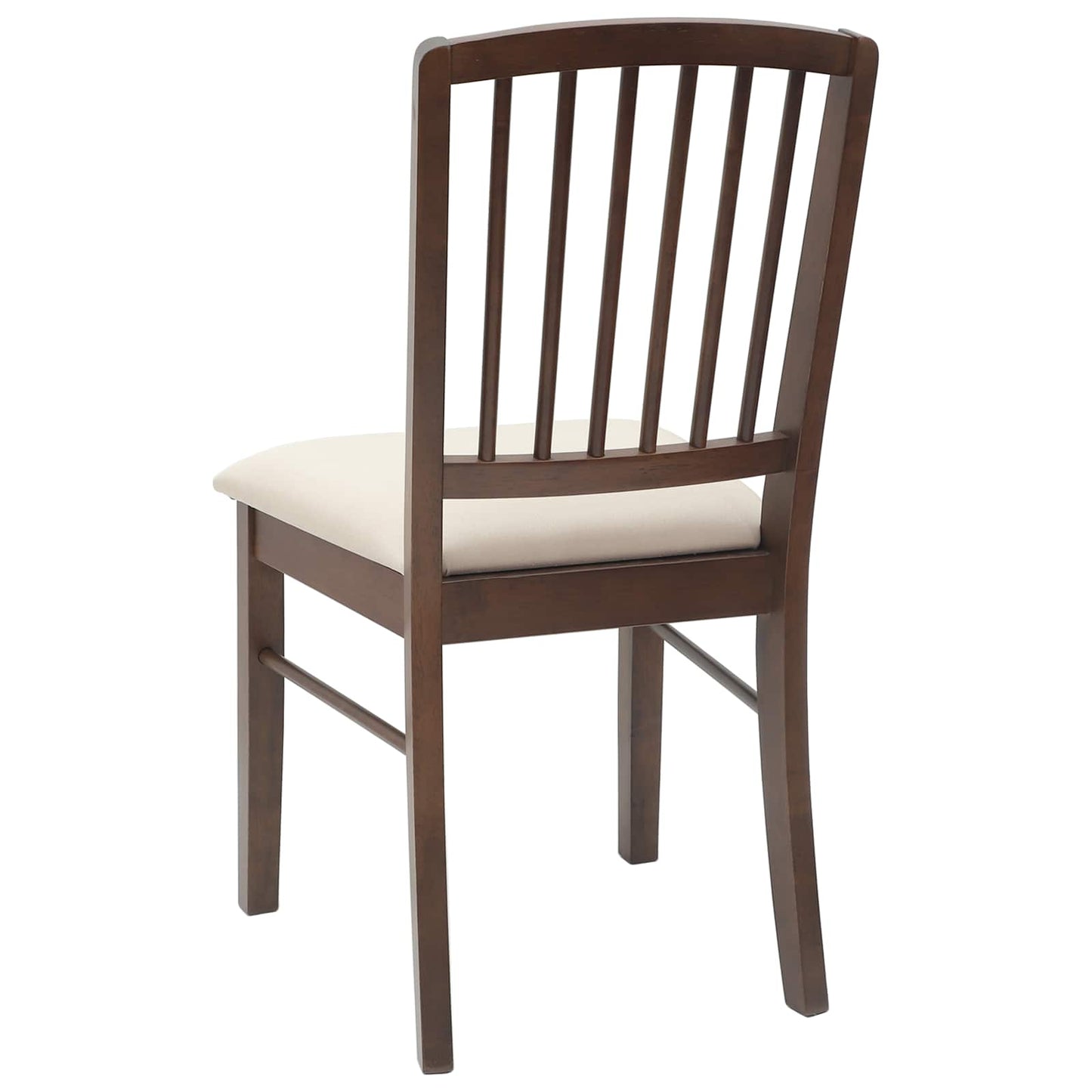 Sedie da pranzo 2 pz Legno di gomma solido Marrone Chiaro