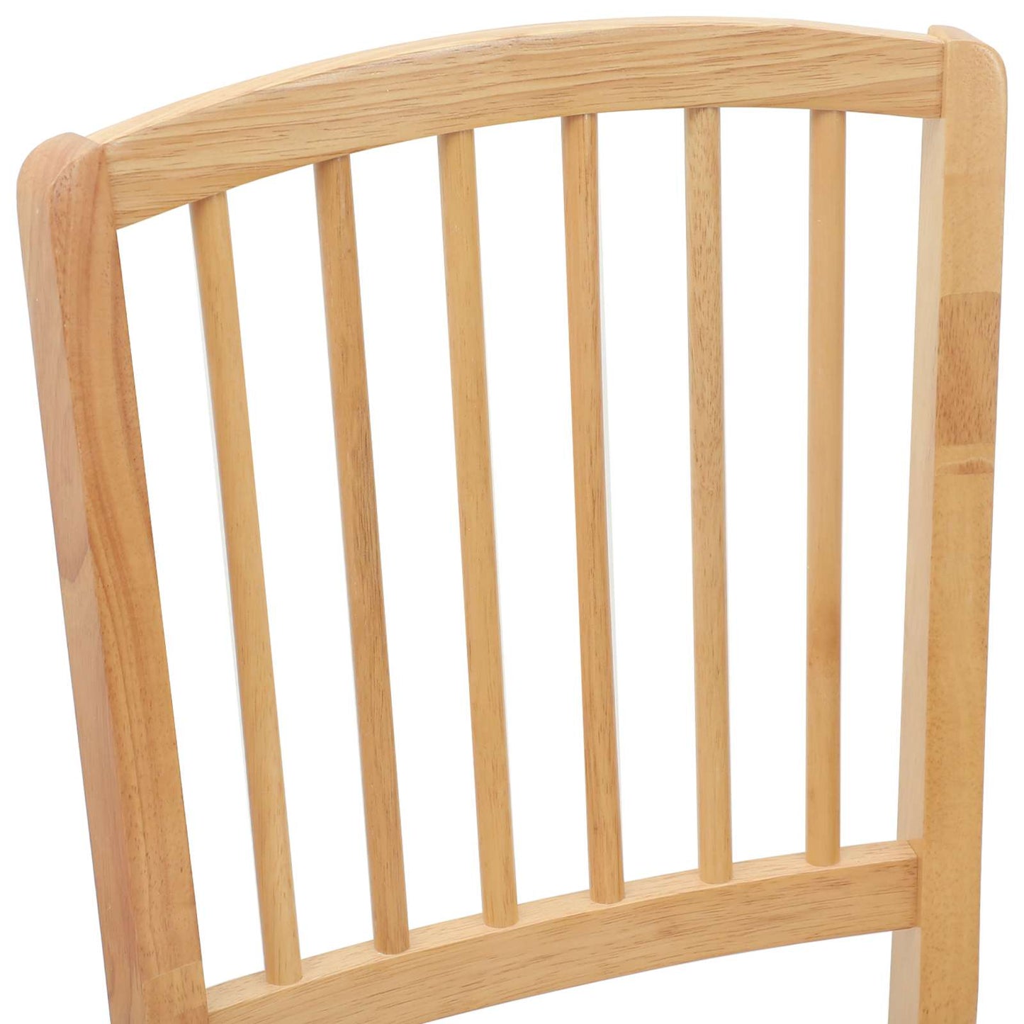 Sedie da pranzo 2 pz Legno di gomma solido Naturale