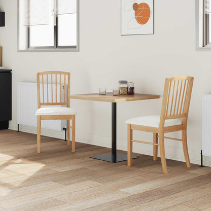Sedie da pranzo 2 pz Legno di gomma solido Naturale