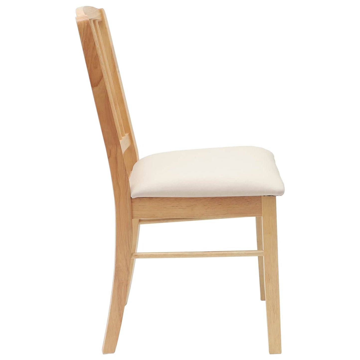 Sedie da pranzo 2 pz Legno di gomma solido Naturale
