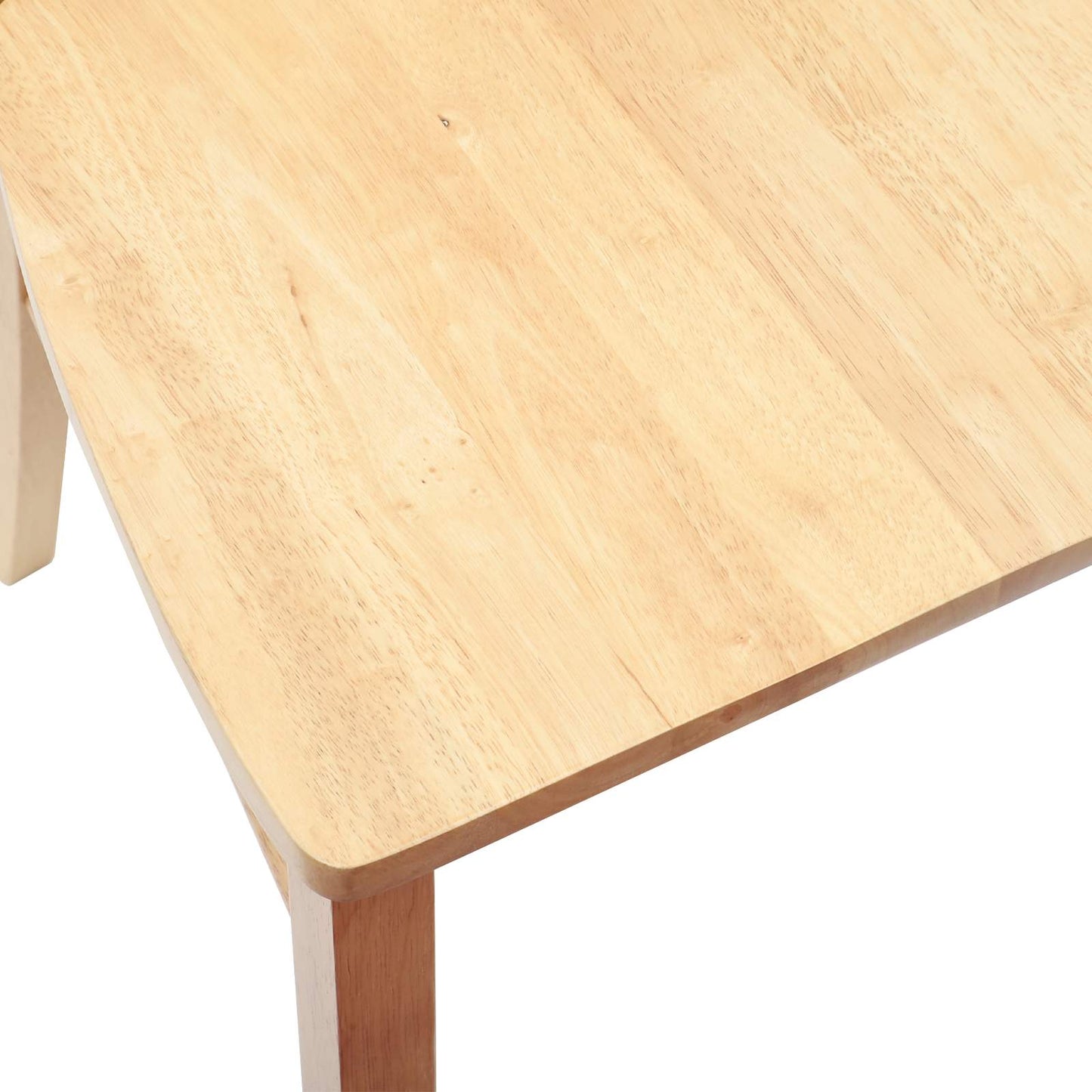 Sedie da pranzo 2 pz Legno di gomma solido Naturale