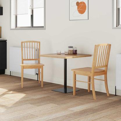 Sedie da pranzo 2 pz Legno di gomma solido Naturale