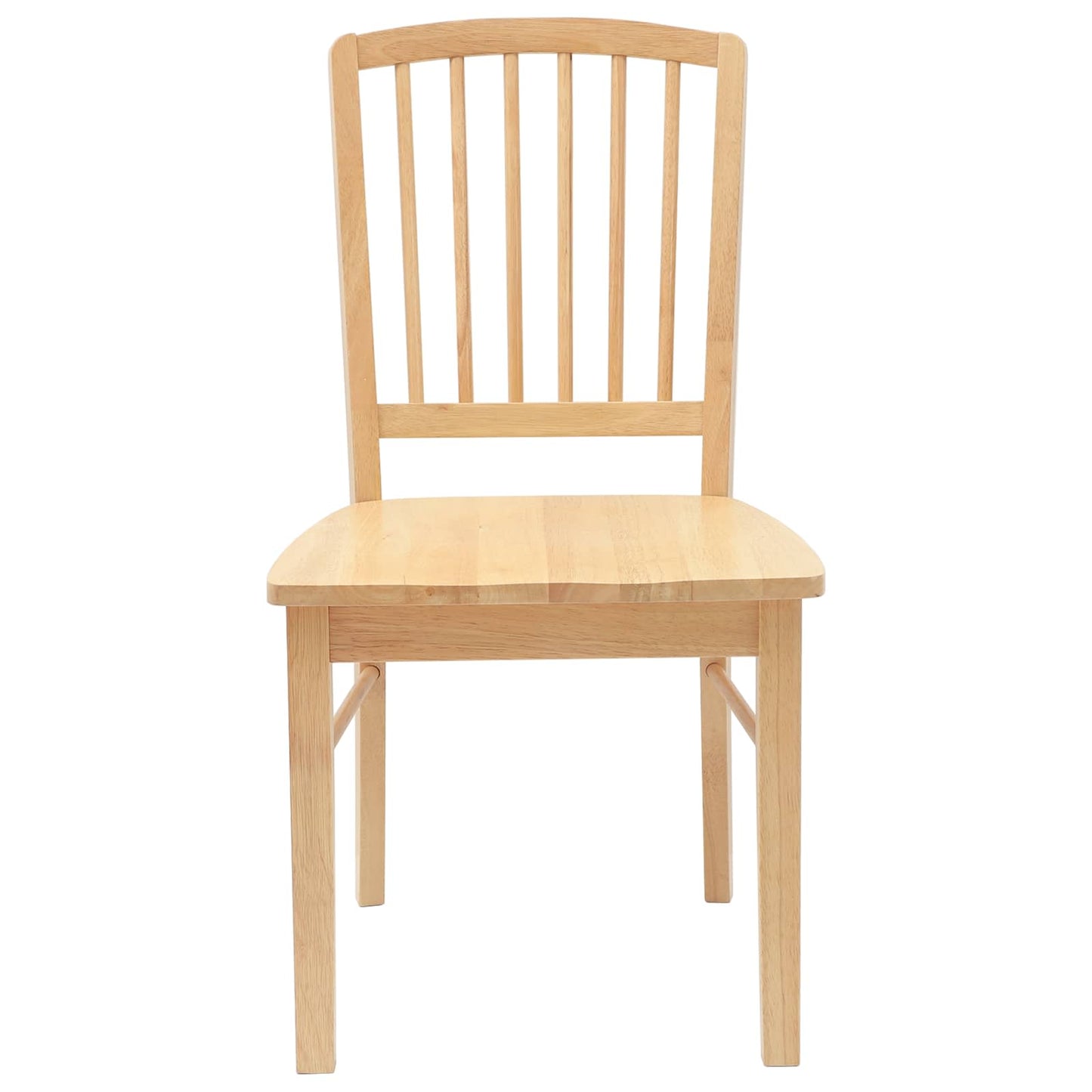 Sedie da pranzo 2 pz Legno di gomma solido Naturale