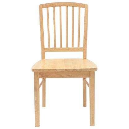 Sedie da pranzo 2 pz Legno di gomma solido Naturale