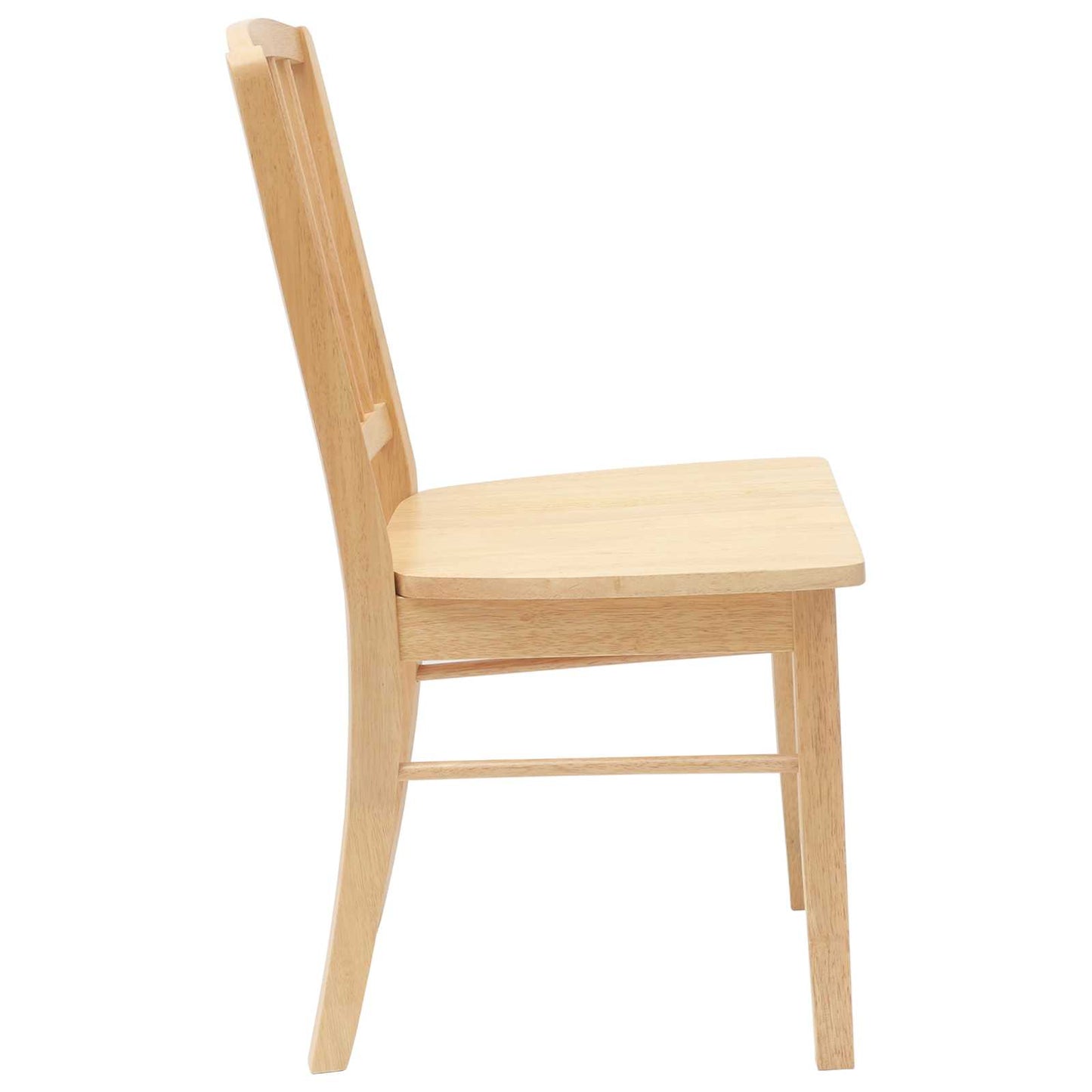 Sedie da pranzo 2 pz Legno di gomma solido Naturale
