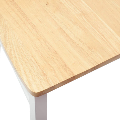 Sedie da pranzo 2 pz Legno di gomma solido Bianco