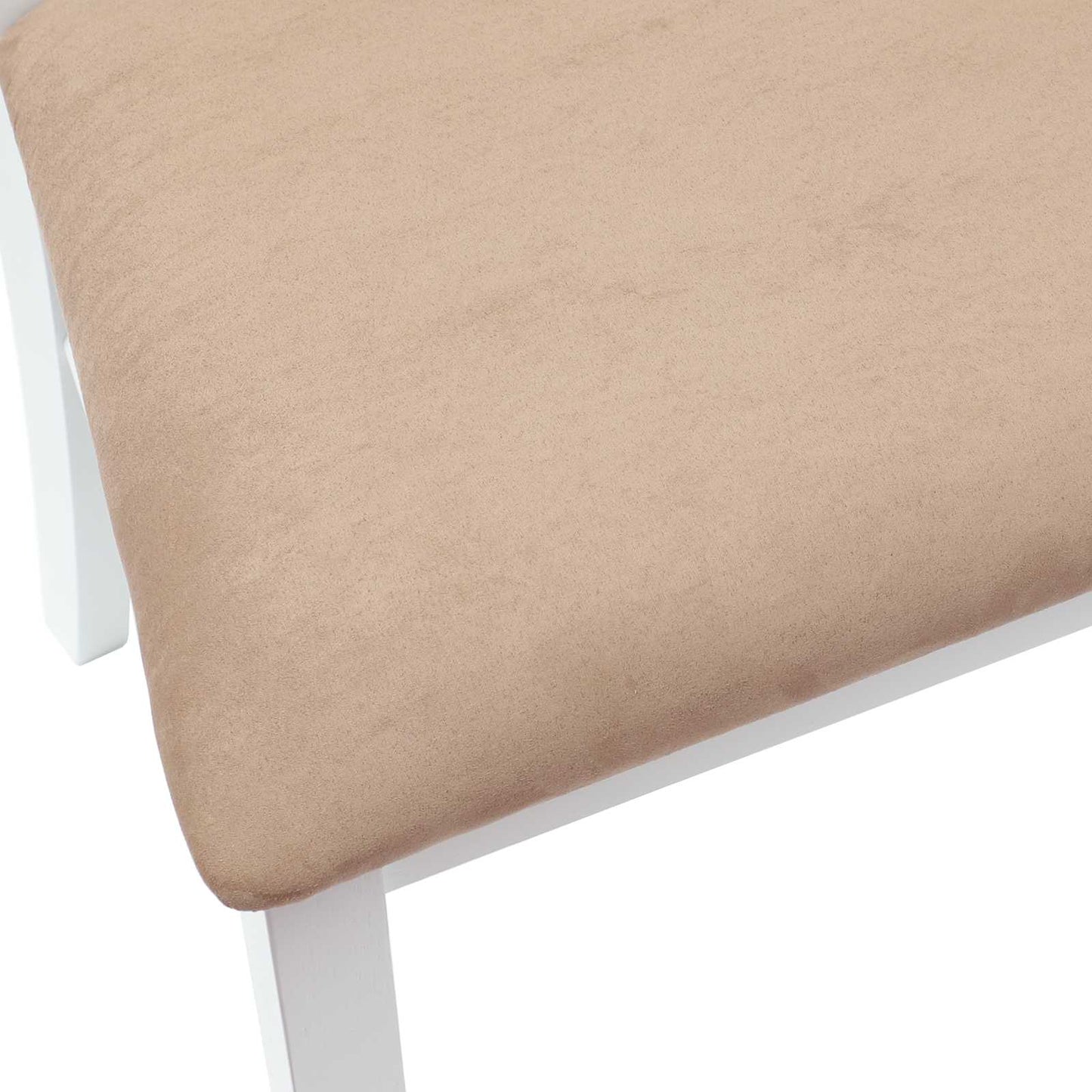 Sedie da pranzo 2 pz Legno di gomma solido Bianco