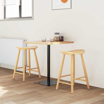 Sedie da pranzo 2 pz Legno di gomma solido Naturale