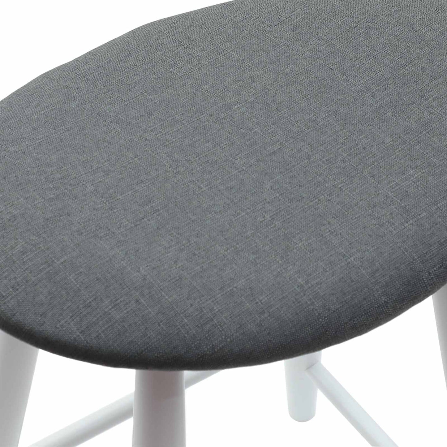 Sedie da pranzo 2 pz Legno di gomma solido Bianco