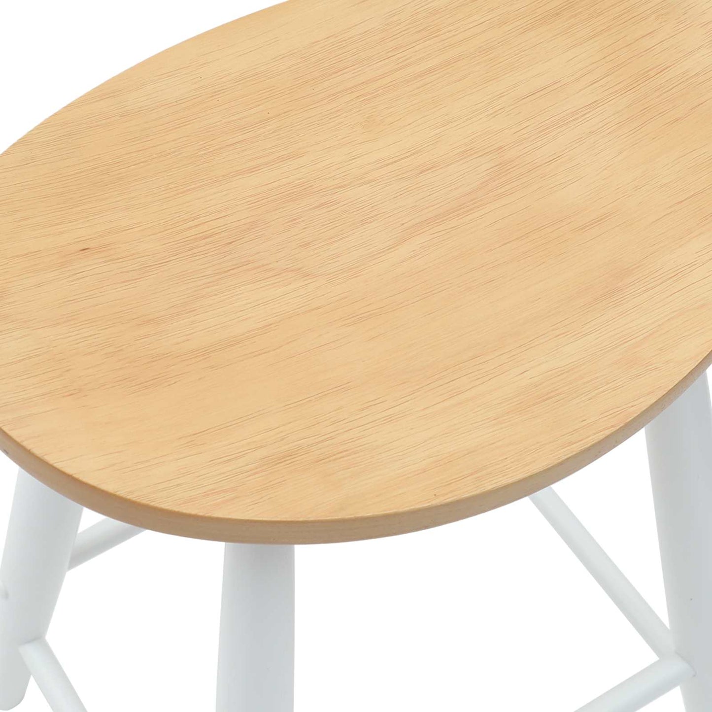 Sedie da pranzo 2 pz Legno di gomma solido Bianco