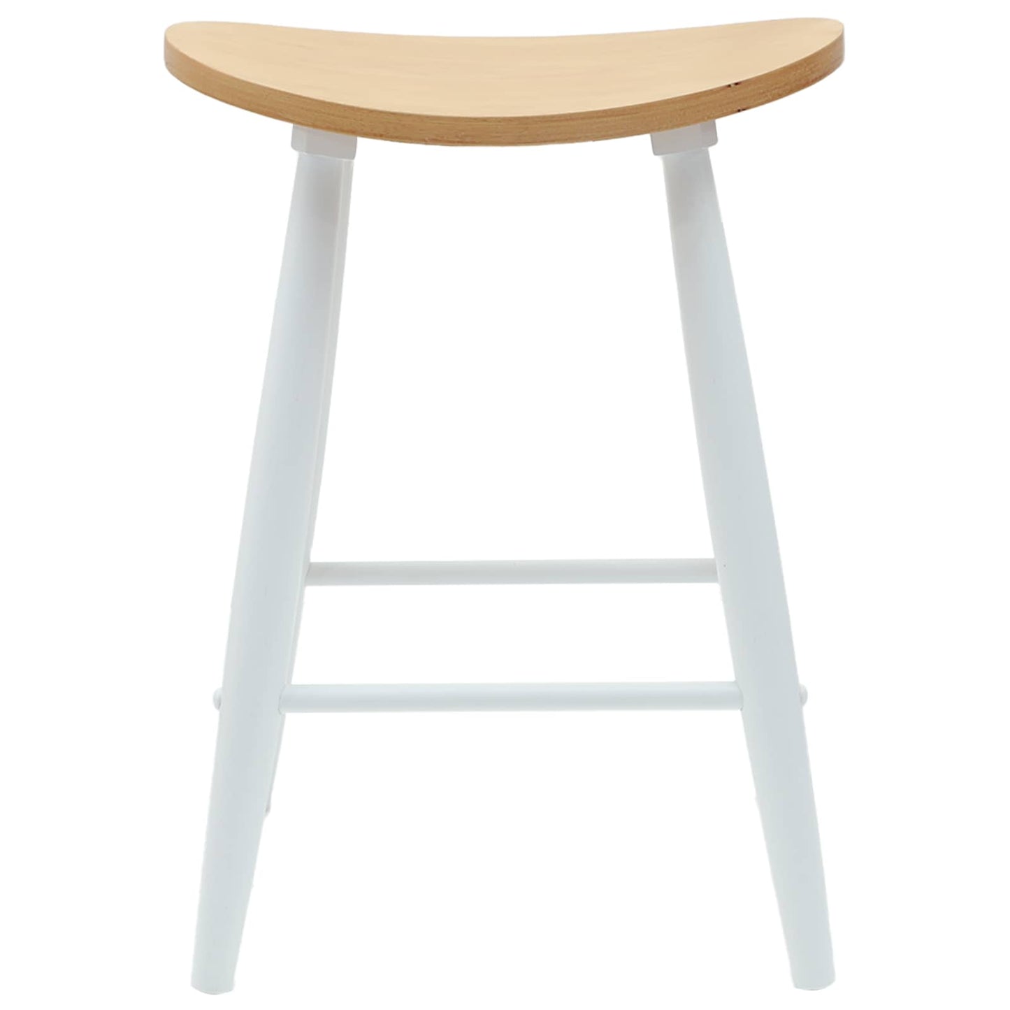 Sedie da pranzo 2 pz Legno di gomma solido Bianco
