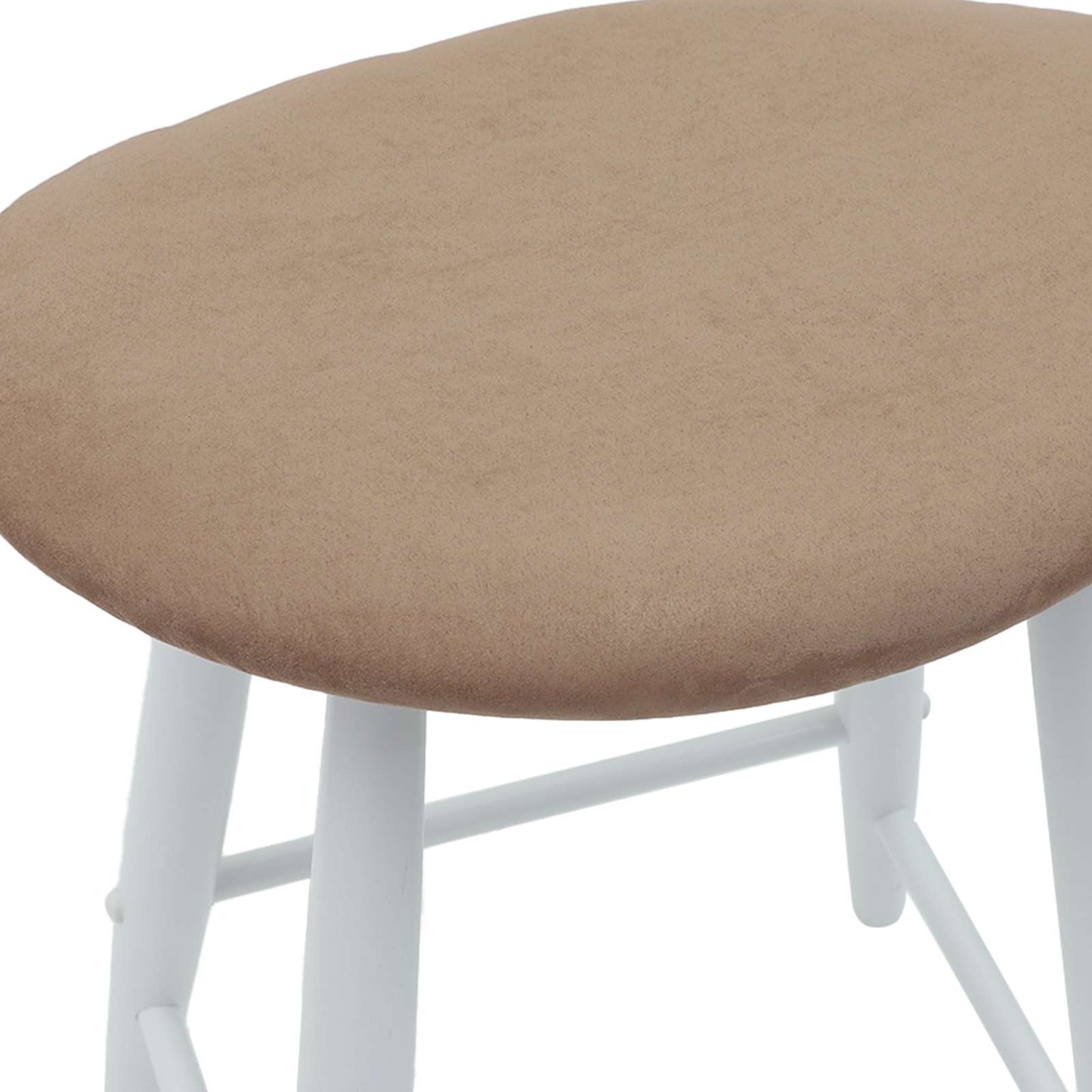 Sedie da pranzo 2 pz Legno di gomma solido Bianco