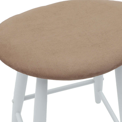 Sedie da pranzo 2 pz Legno di gomma solido Bianco