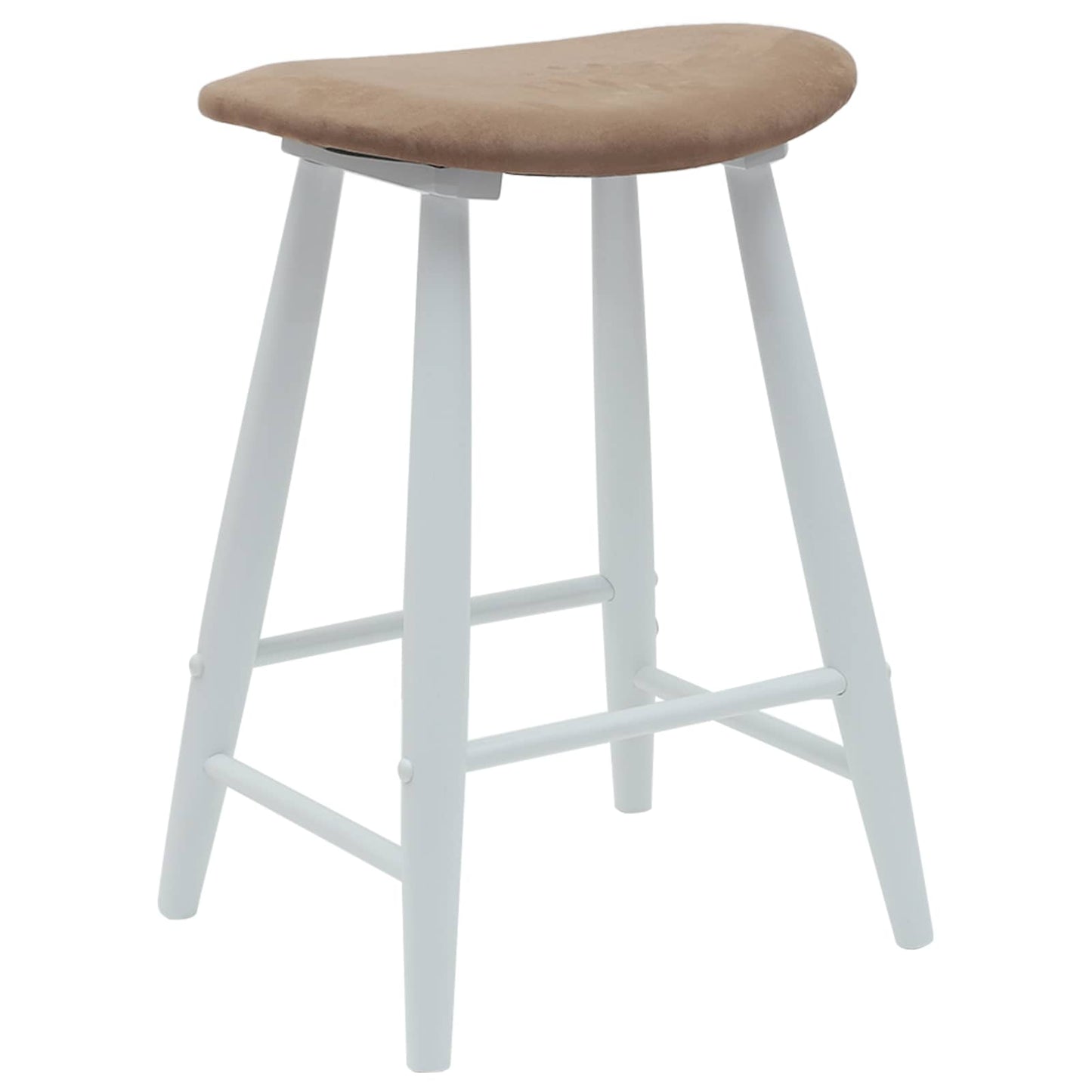 Sedie da pranzo 2 pz Legno di gomma solido Bianco