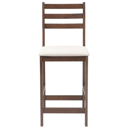 Sedie da pranzo 2 pz Legno di gomma solido Marrone Chiaro