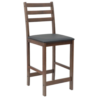 Sedie da pranzo 2 pz Legno di gomma solido Marrone Chiaro