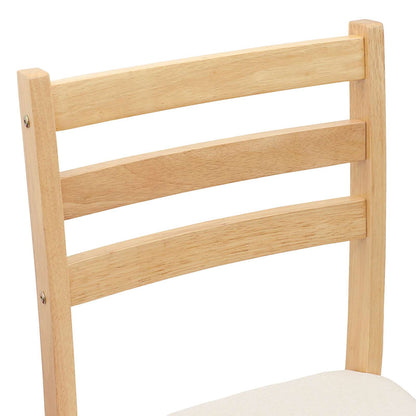 Sedie da pranzo 2 pz Legno di gomma solido Naturale