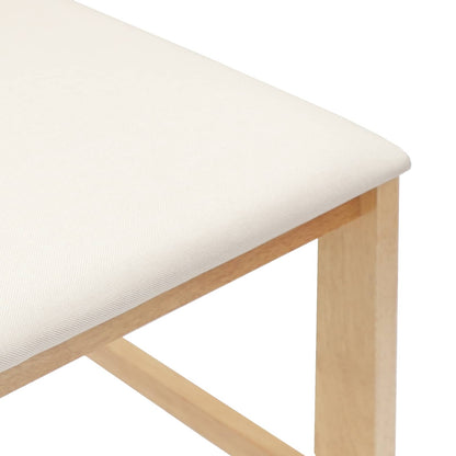 Sedie da pranzo 2 pz Legno di gomma solido Naturale
