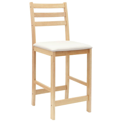 Sedie da pranzo 2 pz Legno di gomma solido Naturale