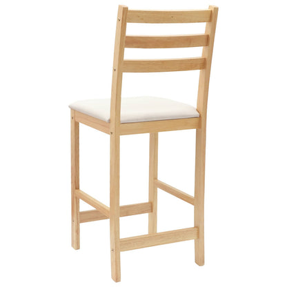 Sedie da pranzo 2 pz Legno di gomma solido Naturale