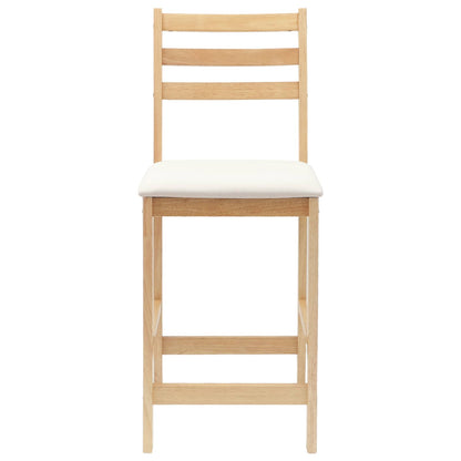 Sedie da pranzo 2 pz Legno di gomma solido Naturale