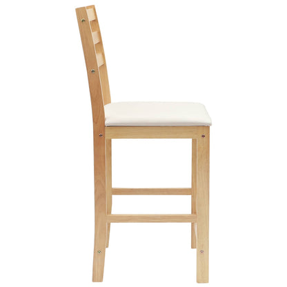 Sedie da pranzo 2 pz Legno di gomma solido Naturale