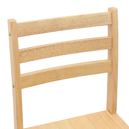 Sedie da pranzo 2 pz Legno di gomma solido Naturale