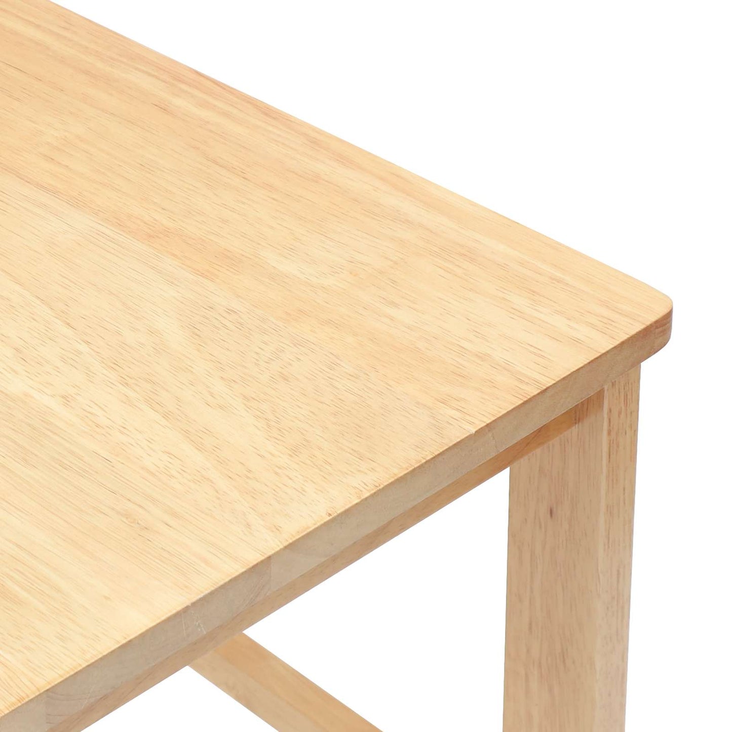 Sedie da pranzo 2 pz Legno di gomma solido Naturale