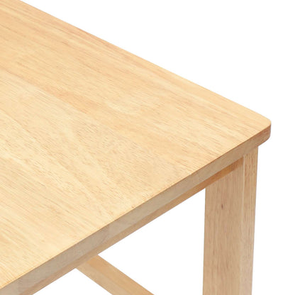 Sedie da pranzo 2 pz Legno di gomma solido Naturale