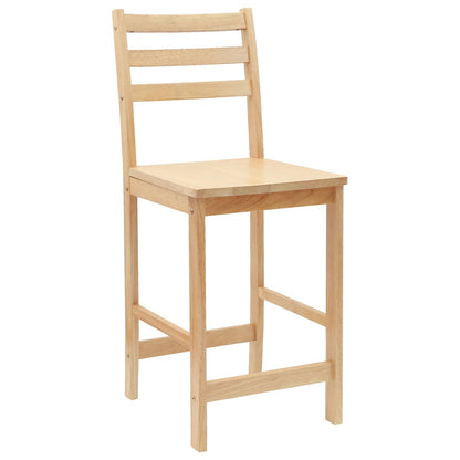 Sedie da pranzo 2 pz Legno di gomma solido Naturale