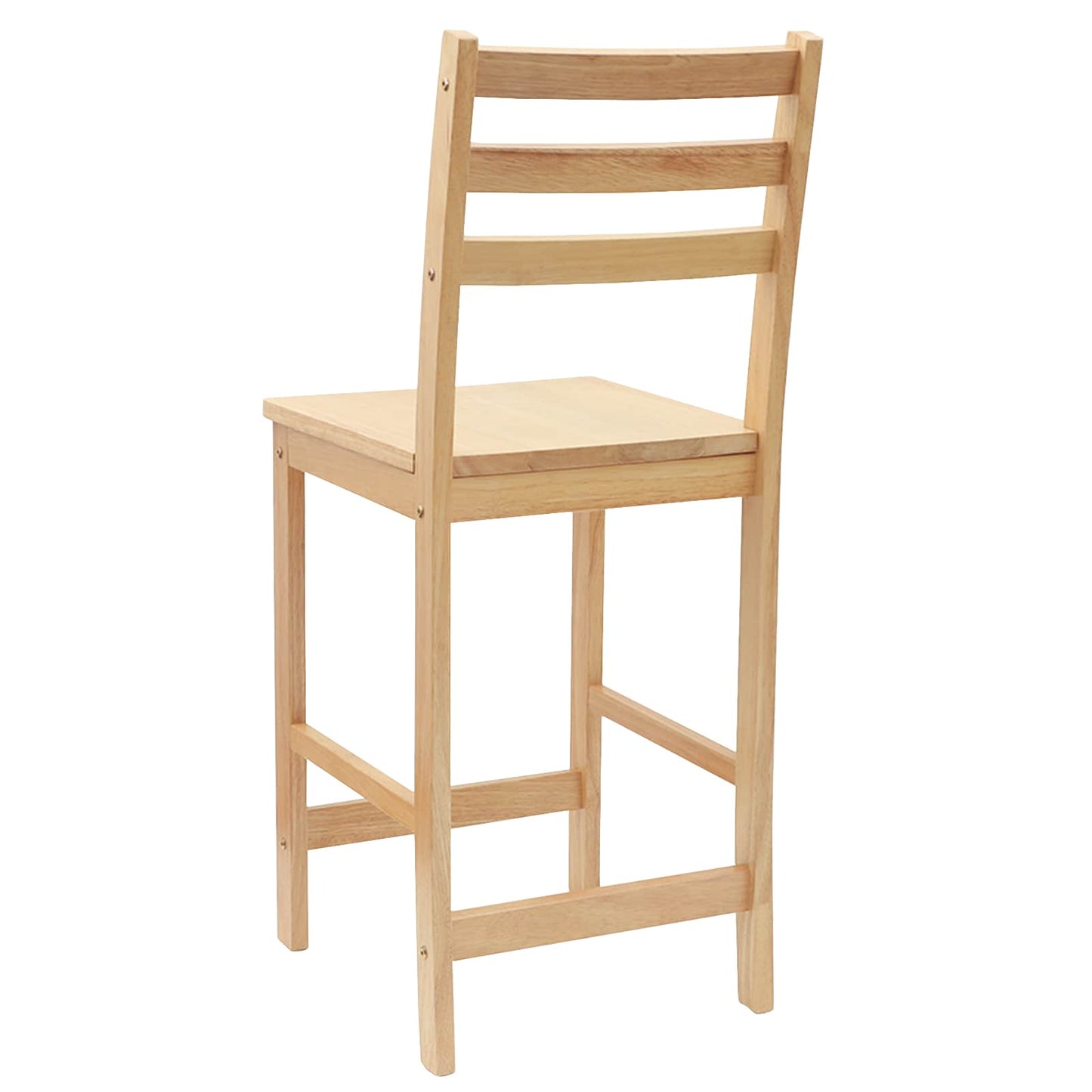 Sedie da pranzo 2 pz Legno di gomma solido Naturale