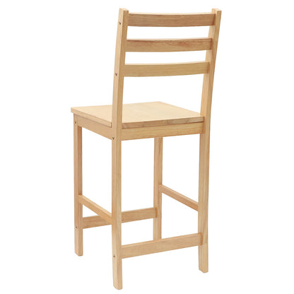 Sedie da pranzo 2 pz Legno di gomma solido Naturale
