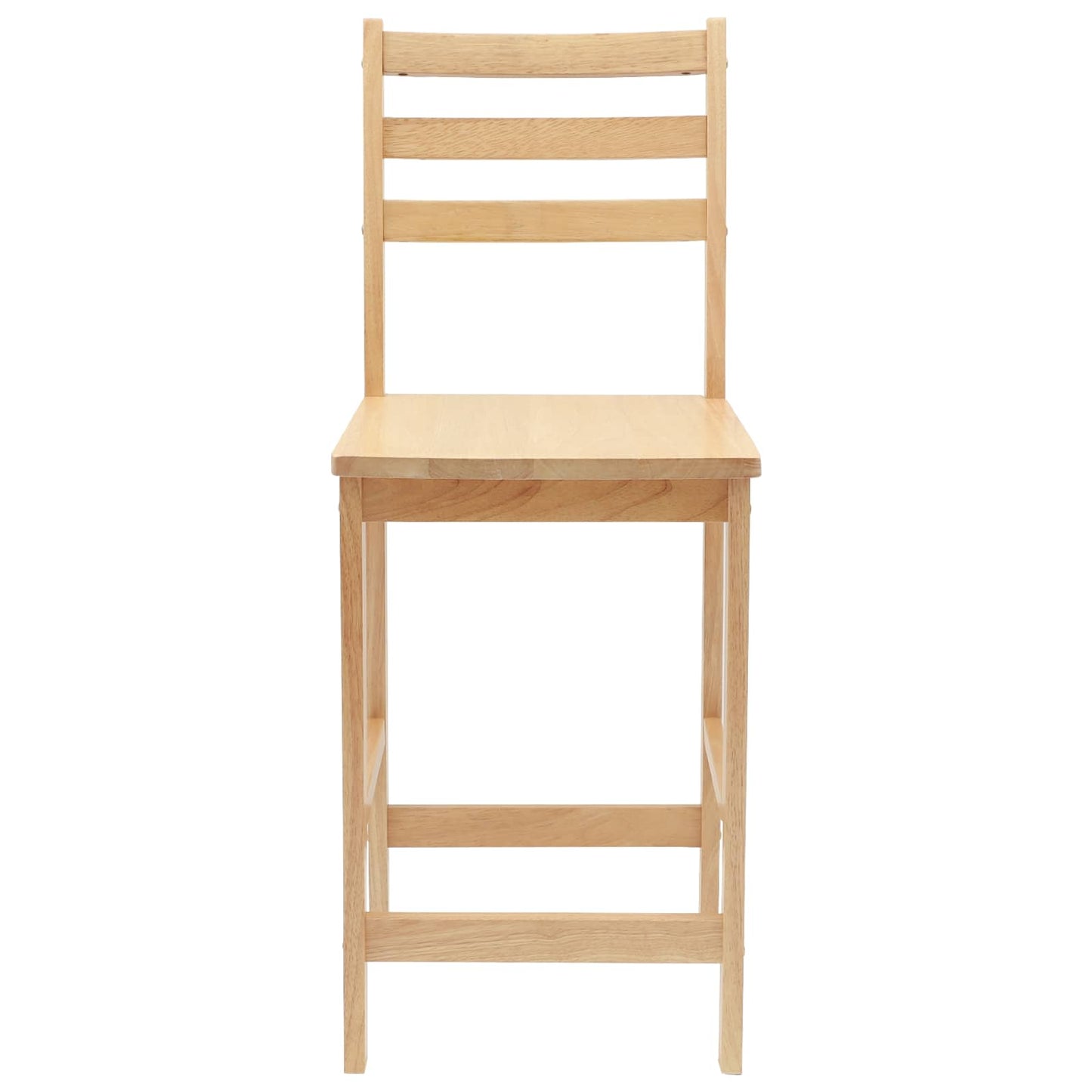 Sedie da pranzo 2 pz Legno di gomma solido Naturale