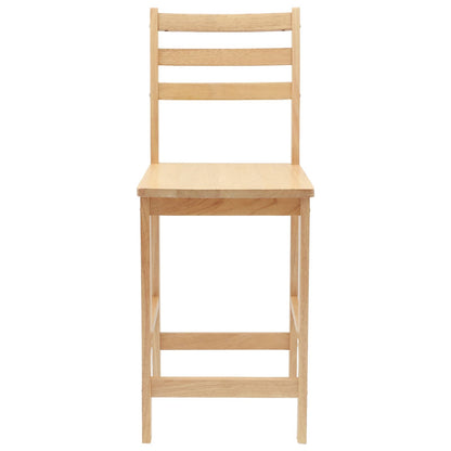 Sedie da pranzo 2 pz Legno di gomma solido Naturale