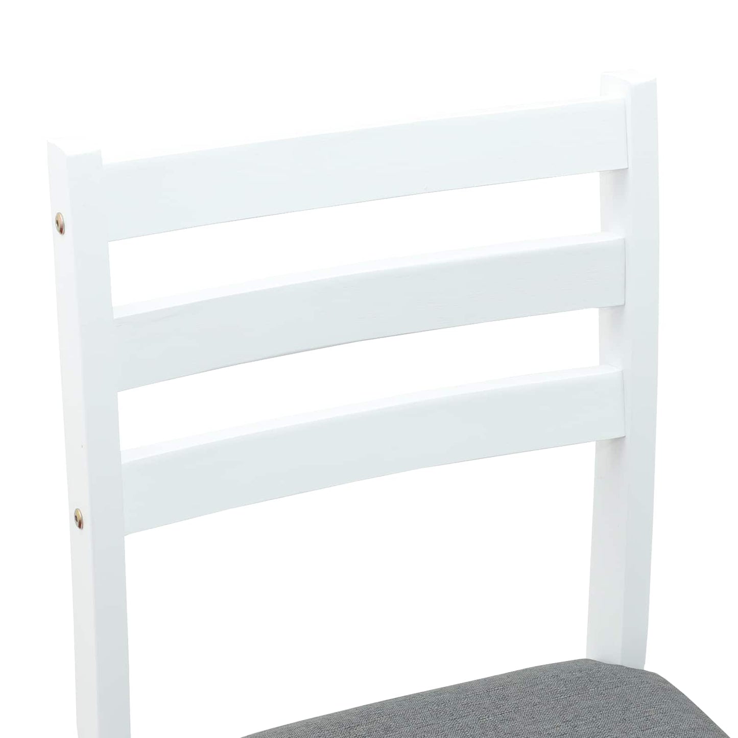 Sedie da pranzo 2 pz Legno di gomma solido Bianco
