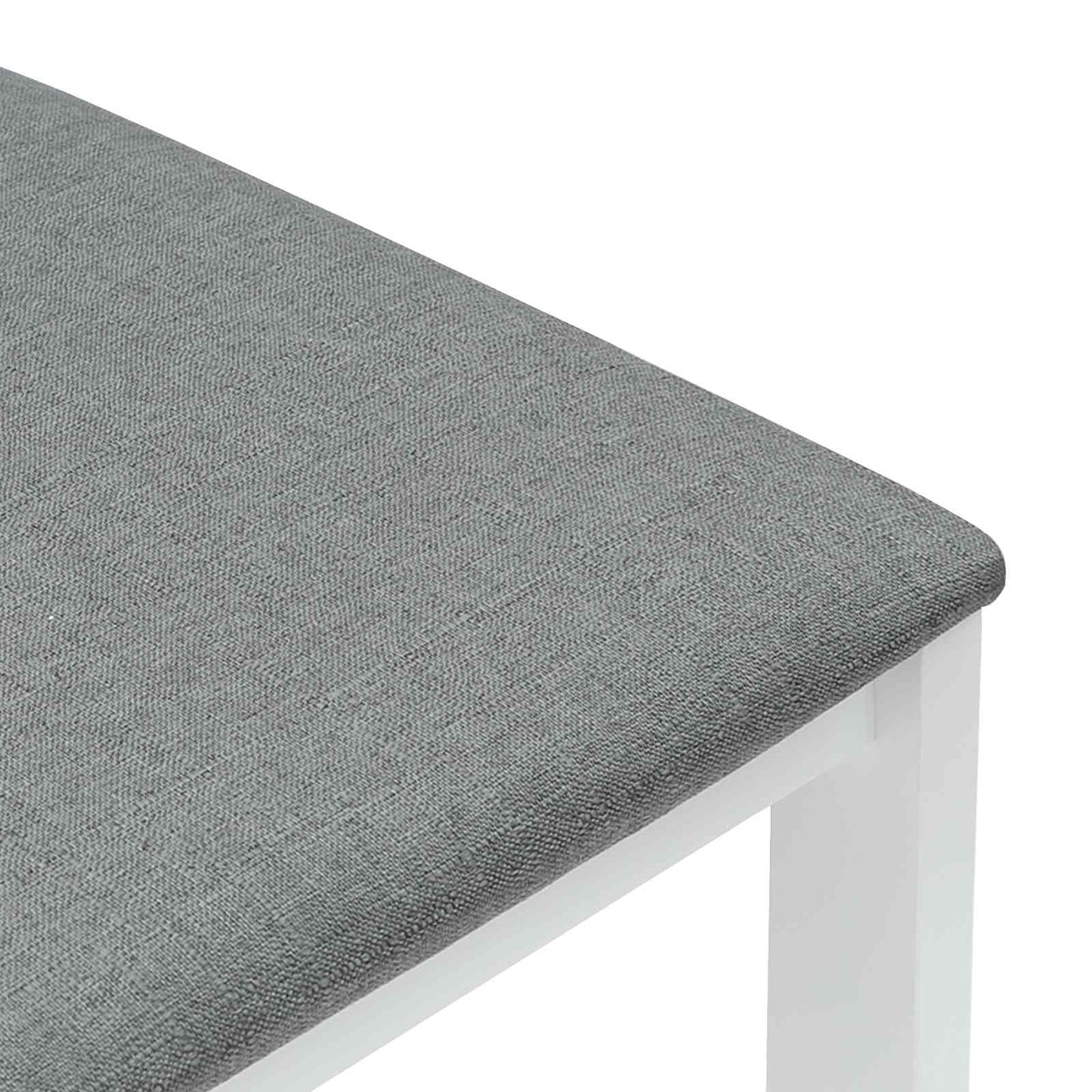 Sedie da pranzo 2 pz Legno di gomma solido Bianco