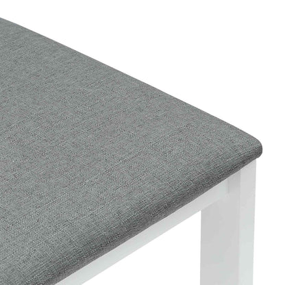 Sedie da pranzo 2 pz Legno di gomma solido Bianco