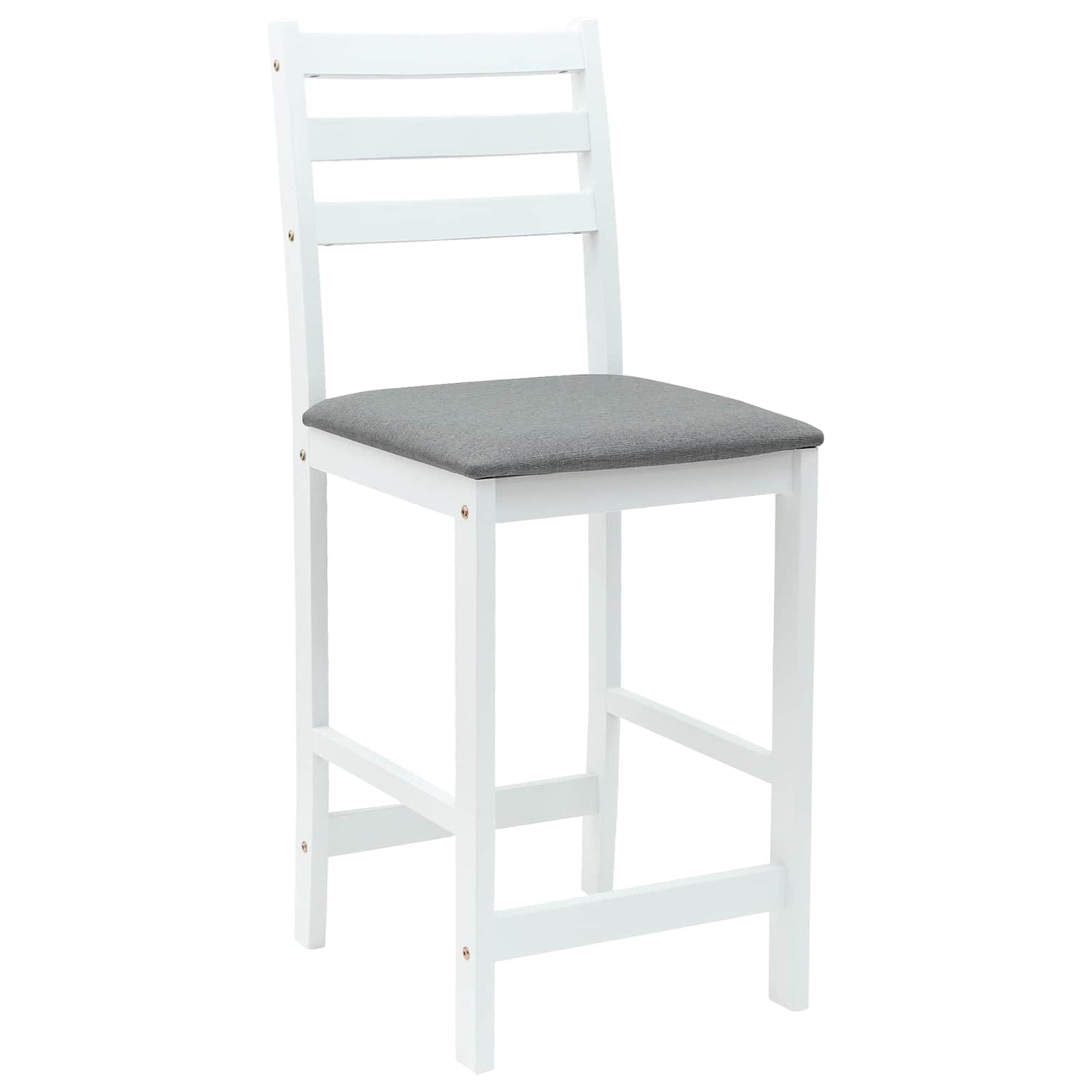 Sedie da pranzo 2 pz Legno di gomma solido Bianco