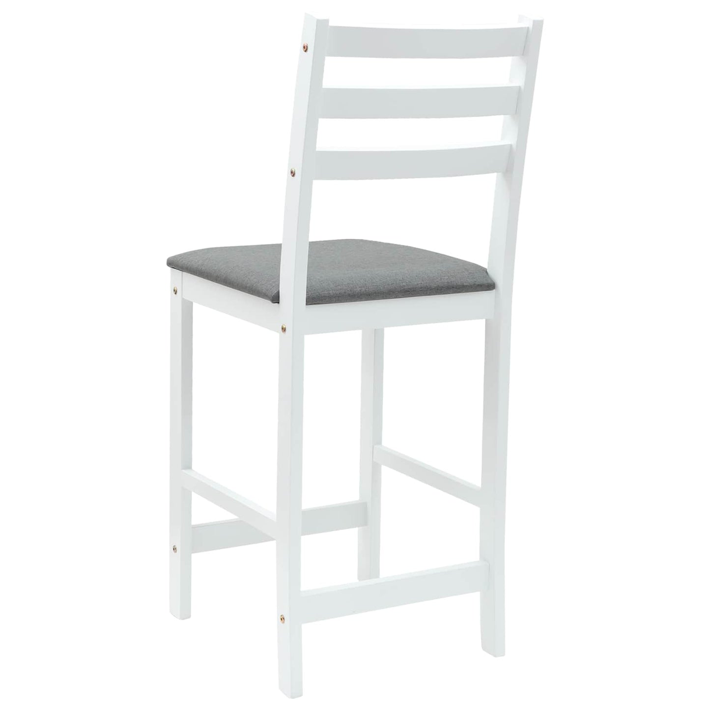 Sedie da pranzo 2 pz Legno di gomma solido Bianco