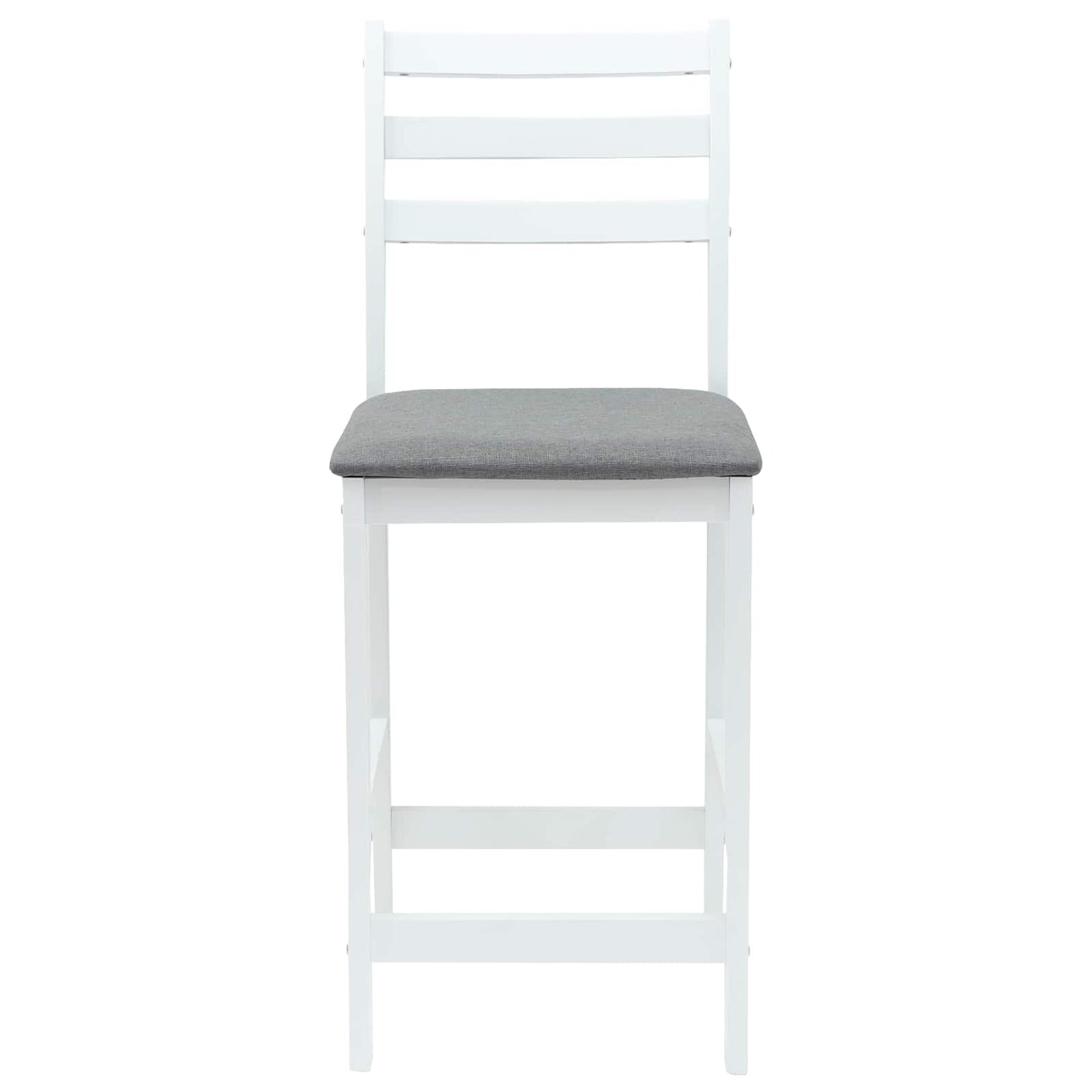 Sedie da pranzo 2 pz Legno di gomma solido Bianco