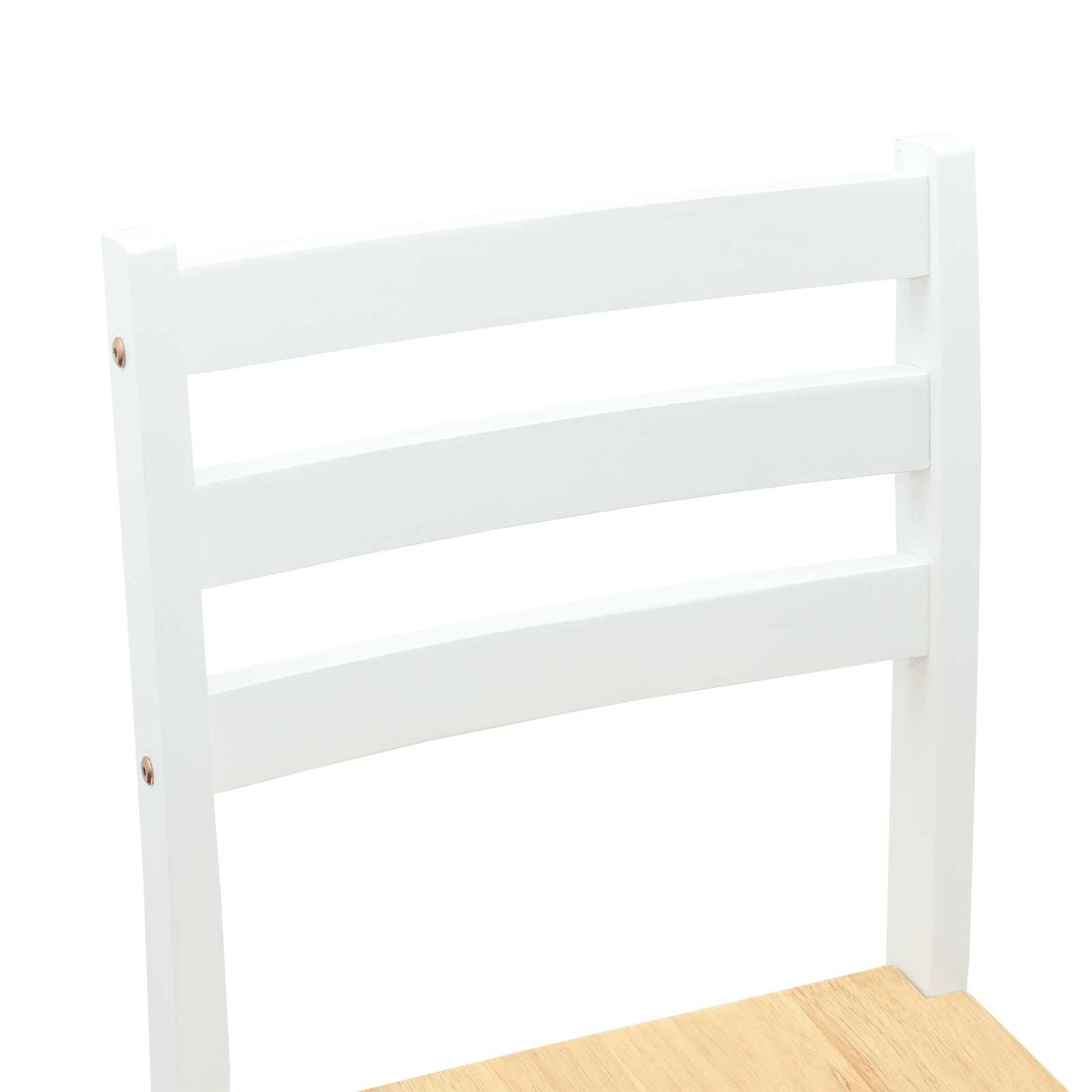 Sedie da pranzo 2 pz Legno di gomma solido Bianco